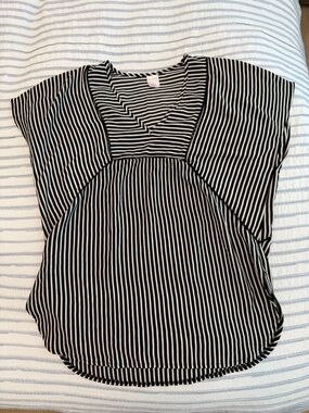 Women Target Black and White Striped Swim Cover Up